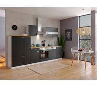 Cuisine Coin Blocs Vides Intégrée Blanc Noir Malia 310 CM respekta