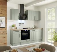 respekta L Cuisine d'angle maison de campagne Vert Anton 310 Réfrigérateur à induction Grand