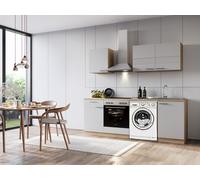 Cuisine Coin pour Structure Machine à Laver Chêne Gris Merle 220 CM respekta