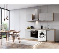 Cuisine Coin pour Structure Machine à Laver Chêne Gris Merle 220 CM respekta
