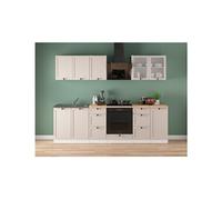 Cuisine complète 260 cm - Blanc/Cachemire - Plan de travail non inclus