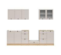 Cuisine complète 260 cm Chêne Bernstein/Uni cachemire - Plan de travail non inclus