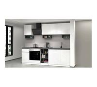 Cuisine Complète Attimis Dmora, en Bois Mélaminé Blanc Brillant