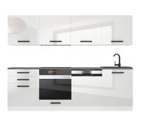 Cuisine Complète - B BELINI GROUP - ALICE - 240 cm - Finition Ultra-Brillante - Tiroirs Silencieux