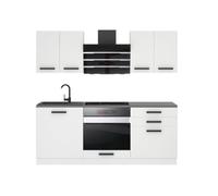 Cuisine Complète - B BELINI GROUP - MARY - 180 cm - Blanc Mat - Design Contemporain