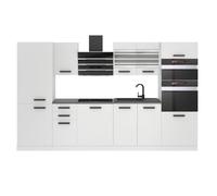 Cuisine Complète - B BELINI GROUP - MILA - 300 cm - Blanc Mat - Design Contemporain