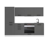 Cuisine Complète - B BELINI GROUP - SANDY - Argent Mat - 240 cm - Design Contemporain