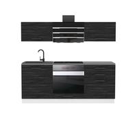Cuisine Complète - B BELINI GROUP - SOPHIA - Ébène Royal - 180 cm - Design Contemporain