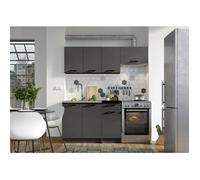 Cuisine complète Cormons, ensemble compact et fonctionnel avec portes et tiroir, anthracite