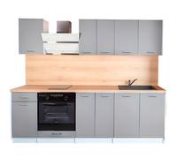 Cuisine complète ECO Gris Brillant 240 cm - Cuisineandcie