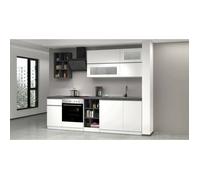 Cuisine Complète Fonti Dmora, en Bois Laqué Blanc Brillant