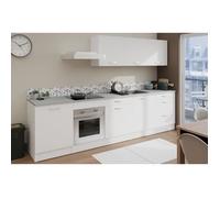 Cuisine complète OSLO - 300cm - Blanc - Plan de travail inclus