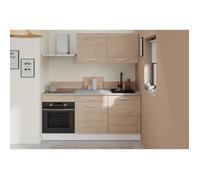 Cuisine complète OSLO - L 180 cm - Chêne - Plan de travail inclus