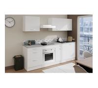 Cuisine Complète OSLO - L 240cm - Blanc - Plan de travail Inclus