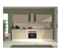 Cuisine complete OSLO - L 300 cm - Décor chene - Plan de travail inclus