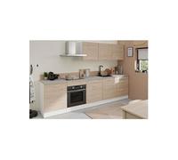 Cuisine complete OSLO L 300 cm Décor chene Plan de travail inclus