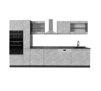 Cuisine complète R-Line, 350cm, PT Anthracite, Béton/Anthracite, Vicco 53714
