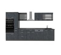 Cuisine complète R-Line, 350cm, PT Anthracite, Béton noir/Anthracite, Vicco 49345