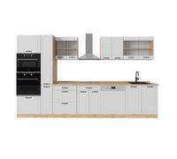 Cuisine complète R-Line, 350cm , PT Chêne, Blanc campagnard/Chêne doré, , Vicco