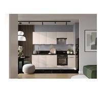 Cuisine complète Sonia 8 éléments couleur beige - Longueur 180/240 cm - PEGANE - Beige
