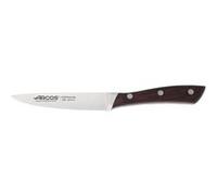 Arcos Couteau d'Office en Acier Inoxydable Nitrum 100 mm - Manche en Bois, Idéal pour Éplucher les Fruits et Légumes, Résistant à la Rouille - Marron, Série Natura
