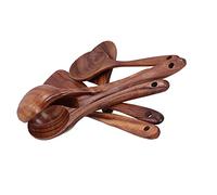 Cuisine cuillère spatule en bois Ensemble pour la poêle antiadhésive Utiliser des ustensiles de cuisine en teck