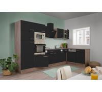 Cuisine Cuisine En Angle Eiche York Noir Oliver 340 X 172 Cm Respekta