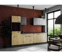 Cuisine Cuisine En Bloc Vide Gris Mat Artisan Chêne Oliver 280 CM Respekta