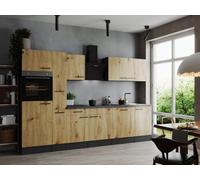 Cuisine Cuisine En L Forme De Bloc Gris Mat Artisan Chêne Oliver 310 CM Respekta