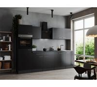 Cuisine Cuisine En L Forme Grise Mate Noire Oliver 280 CM Respekta