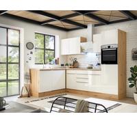 Cuisine Cuisine En L Forme Marleen Premium 280 Cm Blanc Artisan Chêne Respekta