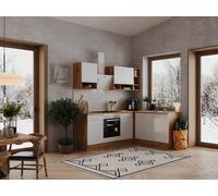 Cuisine Cuisine En L Forme Vide Chêne Blanc Hilde 220x172 CM Respekta