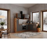 Cuisine Cuisine En L Forme Vide Chêne Gris Hilde 250x172 CM Respekta