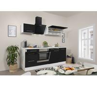 Cuisine Cuisine Équipée Bloc Cuisine Blanc Noir Amanda 220 CM Respekta Premium