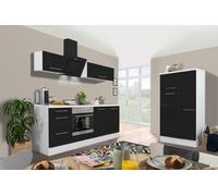 Cuisine Cuisine Équipée Bloc Cuisine Blanc Noir Amanda 300 CM Respekta Premium