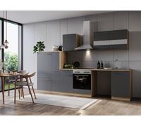 Cuisine Cuisine Équipée Pour Lave-Linge En Chêne Gris Merle 310 CM Respekta