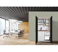 Cuisine Cuisines de Bureau Mini Cuisine Single Blanc Noir Peter 104 CM respekta