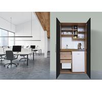 Cuisine Cuisines de Bureau Mini Cuisine Single Chêne Noir Peter 104 CM respekta