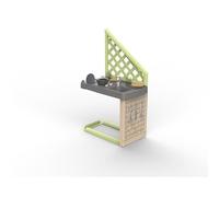 Cuisine d8s ext4ieure SMOBY Life avec gril et vier 17 accessoires plastique recycl4 anti-UV Vert
