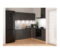 Cuisine d'angle complète 200x200 cm, Meubles de cuisine modulables, plan de travail Noir inclus