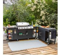Happy Garden Cuisine d'angle d'extérieur TEXAS 4+1 brûleurs 17,2 KW Noir G