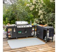 Happy Garden Cuisine d'angle d'extérieur TEXAS 4+1 brûleurs 17,2 KW Noir G