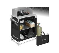 Cuisine de camping premium avec 2 compartiments pliable noir