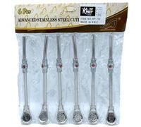 Cuisine de Cheffe.com - Bombilla (paille à maté) premium Argent G