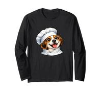 Cuisine de Dessin animé Joyeux Beagle Cook Happy Mood Manche Longue