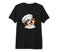Cuisine de Dessin animé Joyeux Beagle Cook Happy Mood T-Shirt Haut de Gamme