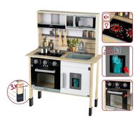 Theo Klein 7186 Cuisine de Jeu Miele, Bois (MDF), Midi 2, Blanc,Cuisine en Bois avec Module Son et lumière,Accessoires de Haute qualité,Jouet pour Enfant à partir de 3 Ans