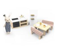Cuisine de la maison de poupée lapin