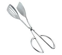 Cuisine de pinces en métal avec poignée en silicone sans glissement - pinces de service en acier inoxydable | Compteur de sel en acier inoxydable | Couverts à salade - lavable en machine | Gre