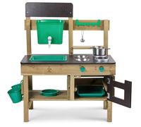 Cuisine d'extérieur en bois avec réserve d'eau pour enfant